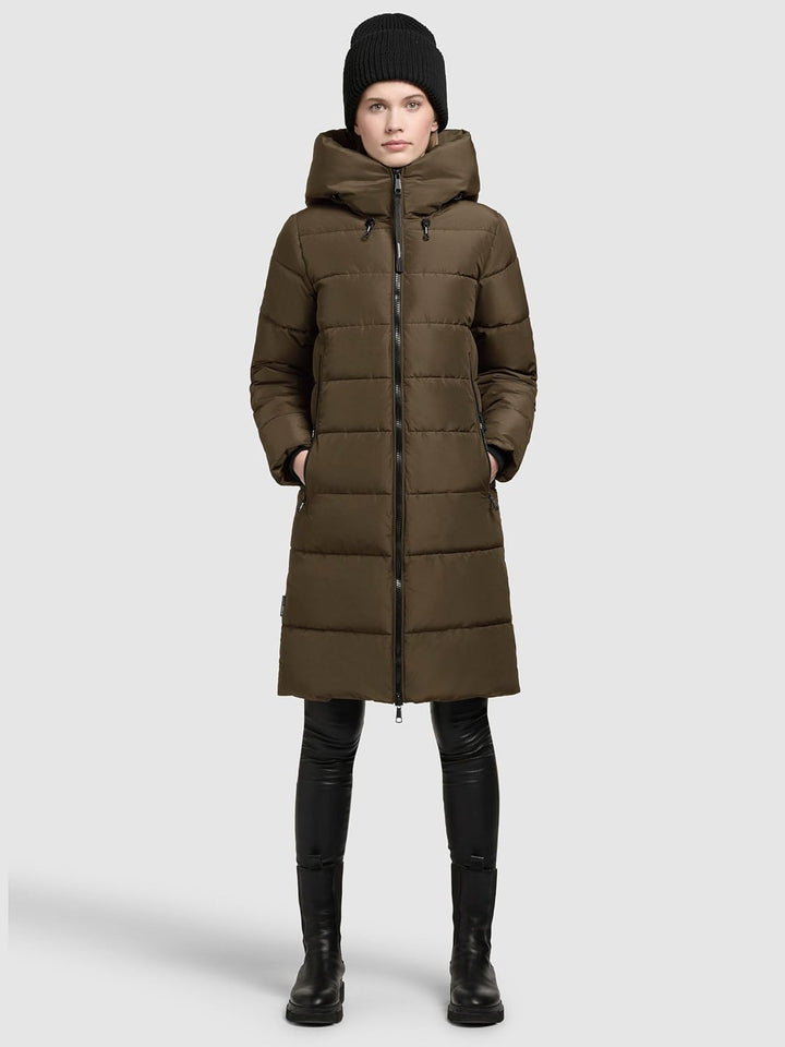 khujo - Damen - Wintermantel - Jilias 5 Steppmantel Winterjacke XS Old Green, XS Old Green