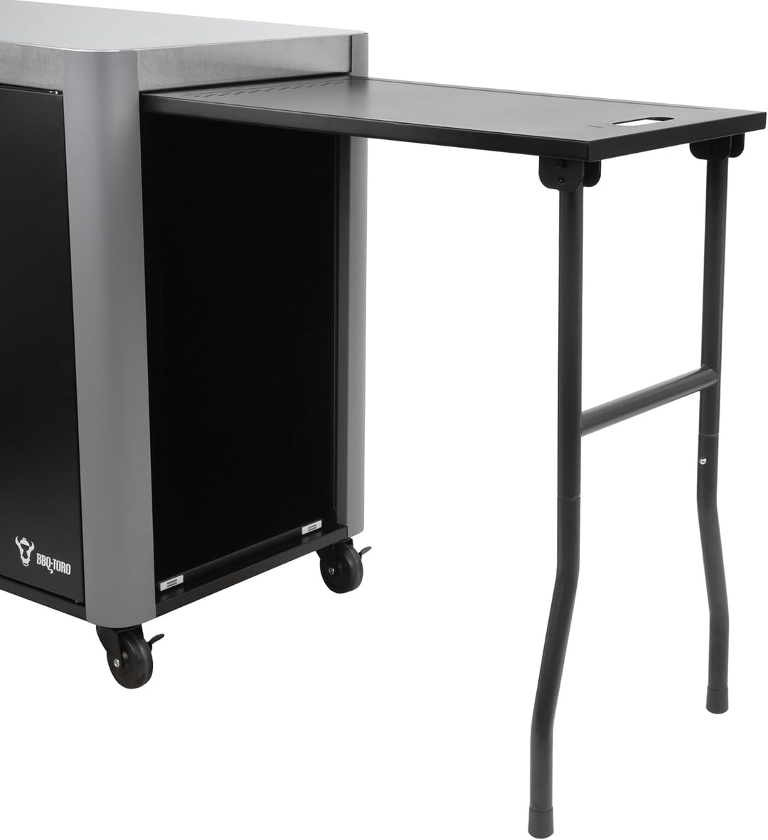 BBQ-Toro Grillwagen 95 x 50 x 80 cm | Silber | Grilltisch mit grosser Arbeitsfläche | Grill Beistell