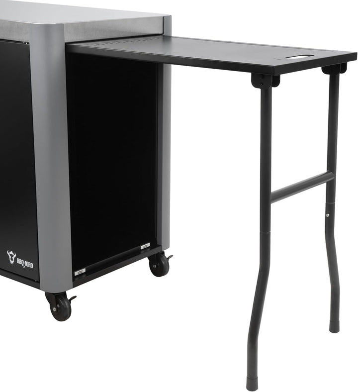 BBQ-Toro Grillwagen 95 x 50 x 80 cm | Silber | Grilltisch mit grosser Arbeitsfläche | Grill Beistell