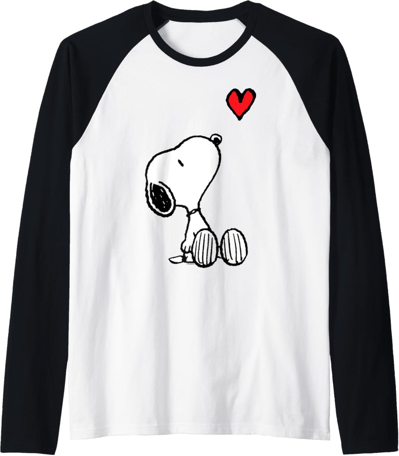 Peanuts Herz sitzender Snoopy Raglan