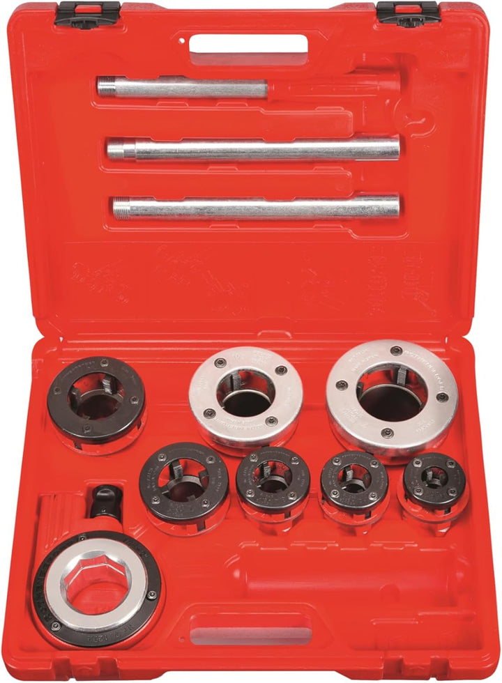 ROTHENBERGER 070781X SUPER CUT Gewindeschneiden-Set im Koffer, Ratschen-Gewindeschneidkluppe, BSPT R