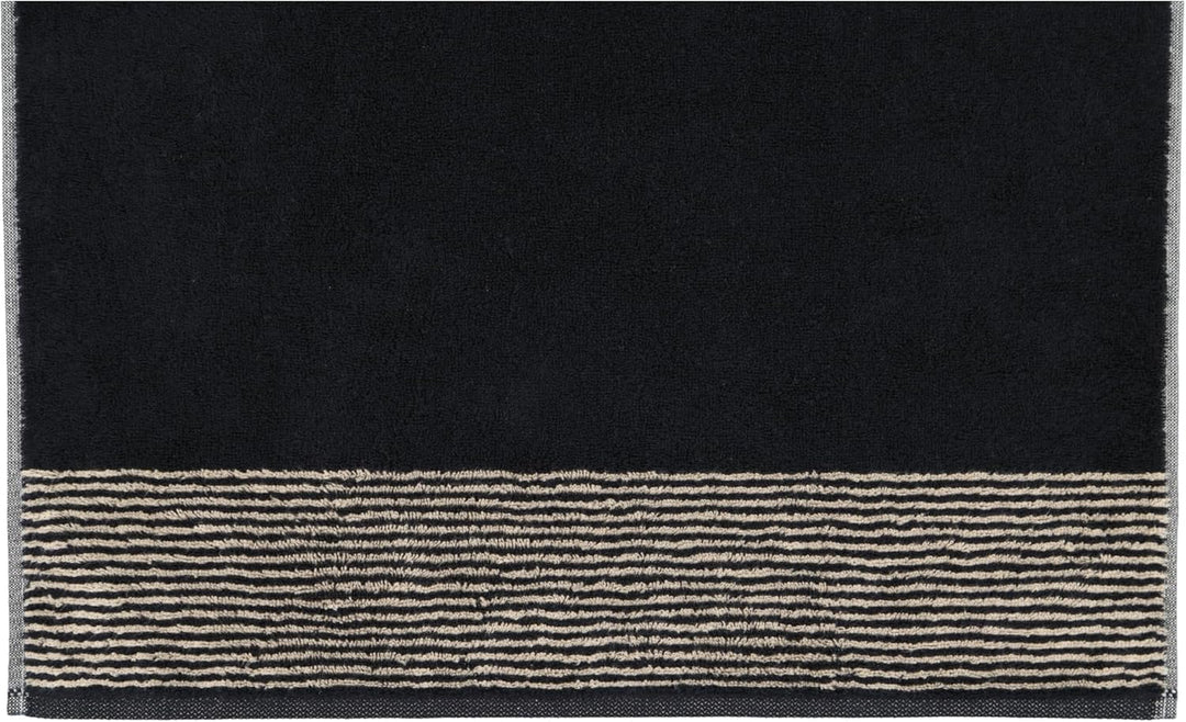CAWÖ Home Handtücher Luxury Home Two-Tone 590 schwarz - 93 Duschtuch 80x150 cm, Duschtuch 80x150 cm