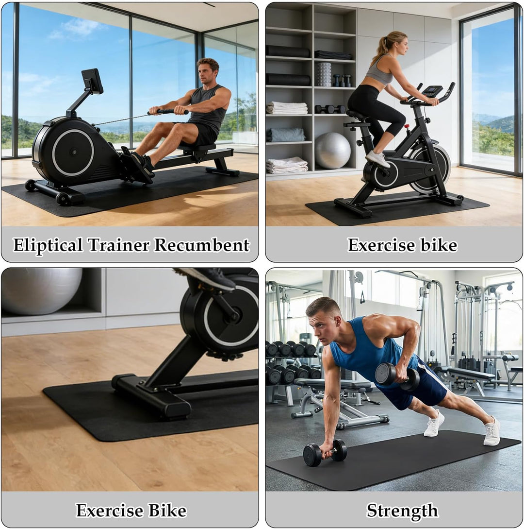 Stossfeste Bodenschutzmatte,Sport Multifunktionsmatte,Fitness Unterlegmatte für Fitnessgeräte,6mm ru