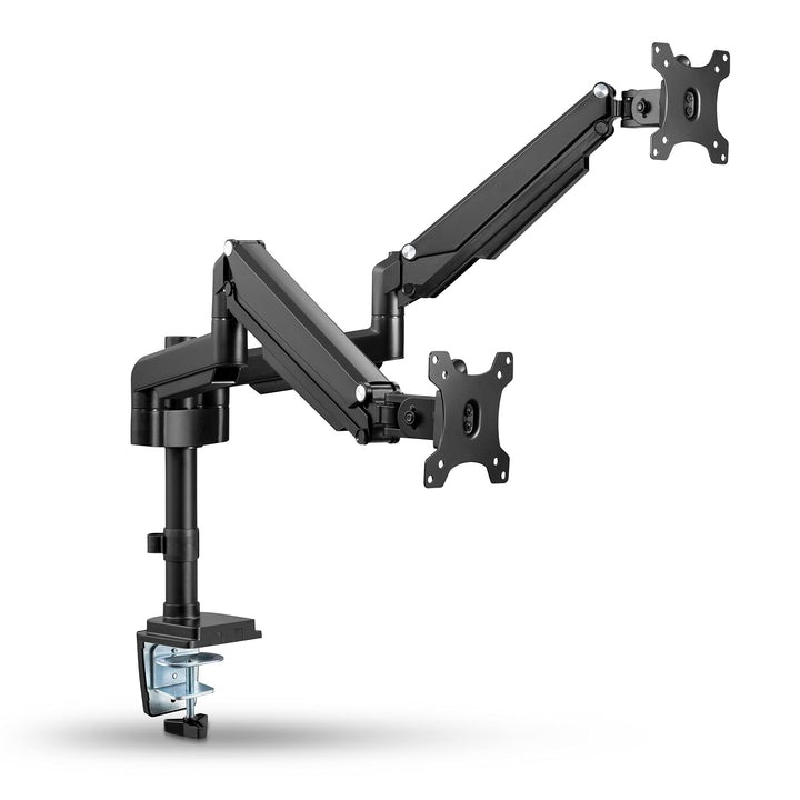 InLine® Monitor Tischhalterung mit Lifter, Halterung für 2 Bildschirme bis 32“ (82cm, VESA 75x75 ode
