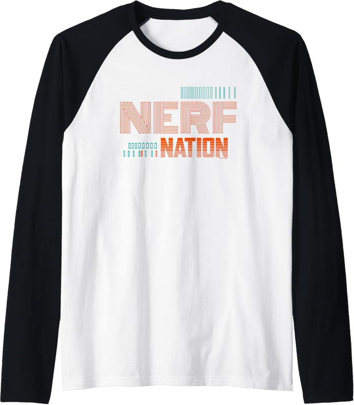 Nerf Nation Lined Text Raglan