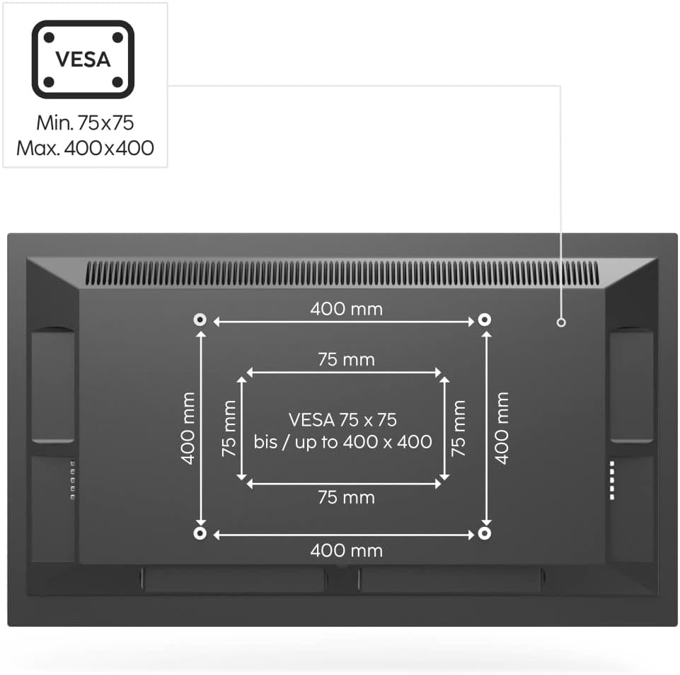 Hama TV Deckenhalterung 32“ - 65“ (Halterung für Fernseher schwenkbar, höhenverstellbar, Fernsehhalt