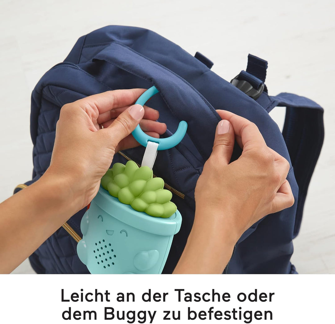 Fisher-Price GRV07 - Beruhigende Pflanzenspieluhr für unterwegs, Tragbarer Klangerzeuger, Babyspielz