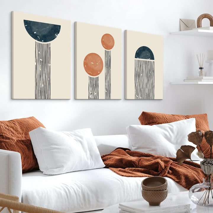 Muralo - Wandbilder Set - Leinwand Bilder Set Aufhängefertig - Bilder für Wohnzimmer Schlafzimmer -