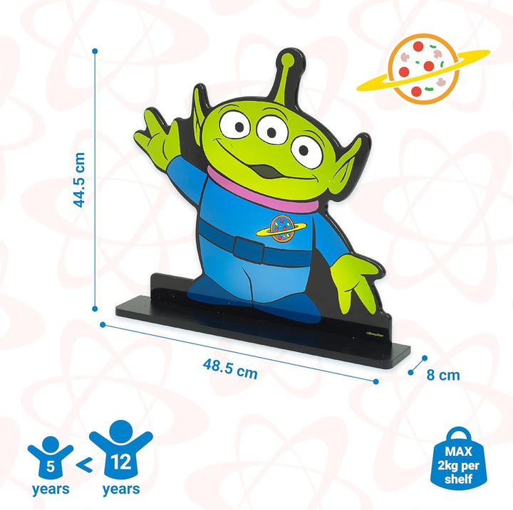 Disney Toy Story Wandregal, klein, wandmontiertes Bücher- und Aufbewahrungsregal für Kinder, Schwebe