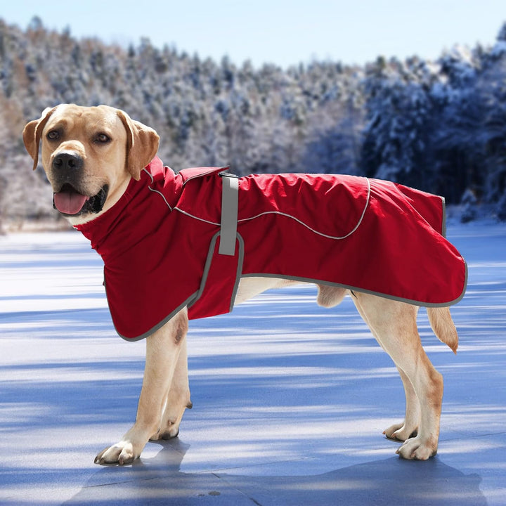 HEYWEAN Hundejacke Wasserdichter Hundemantel Reflektierende Jacke für kaltes Wetter mit weichem Flee