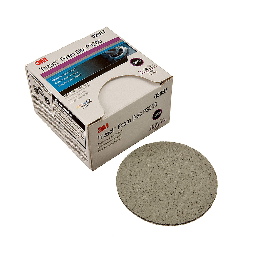 Hookit 3M Trizact Schaumstoffscheibe, 02087, 7,6 cm, P3000, 15 Scheiben pro Karton, 3
