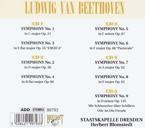 Beethoven: Symphonies Nos. 1-9, Audio-CD
