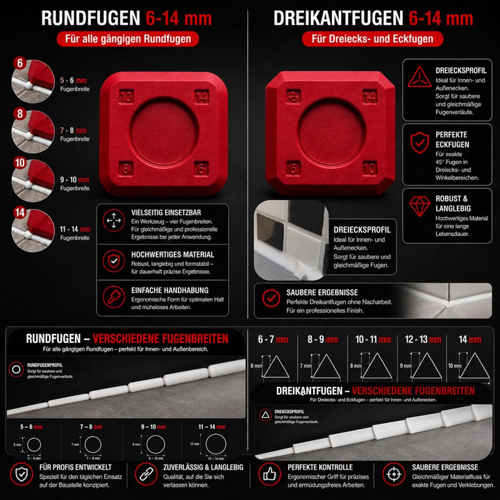 Profi Kartuschenpresse für Silikon &amp; Acryl 280–310 ml | 17 kg Auspresskraft • Matt Schwarz • Für Sil