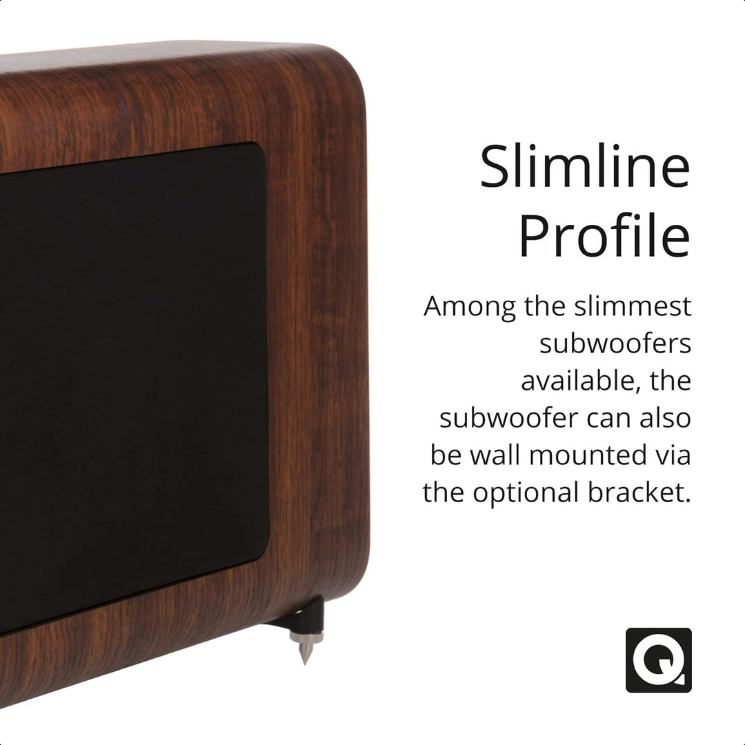 Q ACOUSTICS 3060s Aktiver Subwoofer (Englisch Walnuss) Englische Walnuss, Englische Walnuss