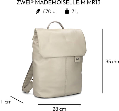 Zwei MADEMOISELLE MR13 Damenrucksack: Wasserfest, Laptopfach, Stilvoll und Praktisch! Einheitsgrösse