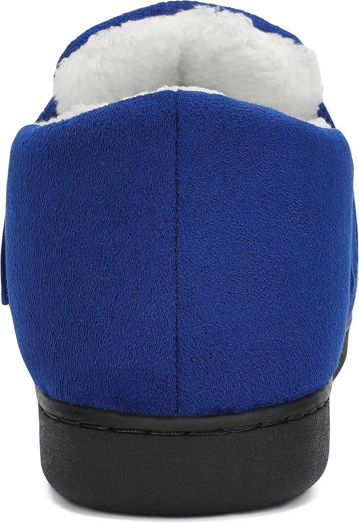 Mishansha Herren Winter Warme Hausschuhe Memory Foam Plüsch Pantoffeln,Gr.39-48 Dunkelblau 41 EU, Du