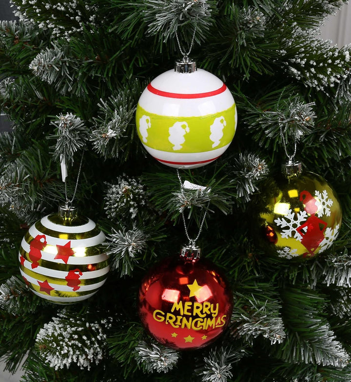 Der Grinch Weihnachtskugelset, Christbaumschmuck, aus Kunststoff 25 Stück Einheitsgrösse Set 3., Set