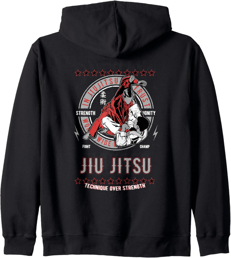 Jiu Jitsu Champ - Technik über Stärke Ju Jutsu BJJ Kapuzenjacke