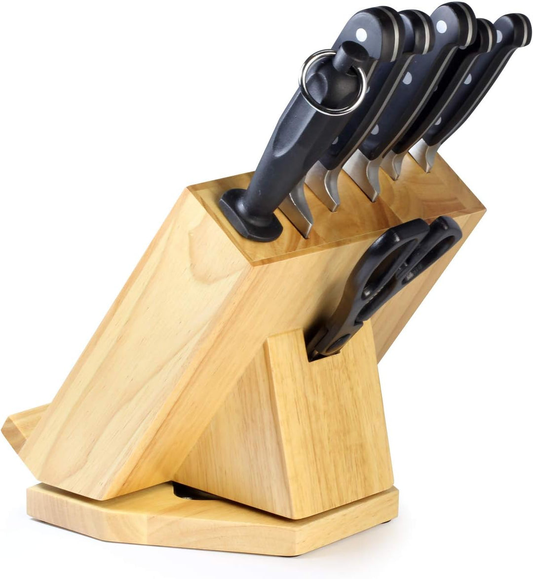 CS Kochsysteme Messerblock 056940 Schneidwaren, Edelstahl, 8-teilig, schwarz, 38 x 28,3 x 39,4 cm