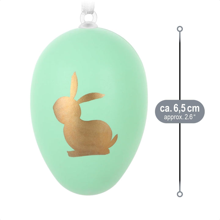 com-four® 36x Ostereier zum Aufhängen - Bunte Ostereier aus Kunststoff mit Muster - Hängedeko für de