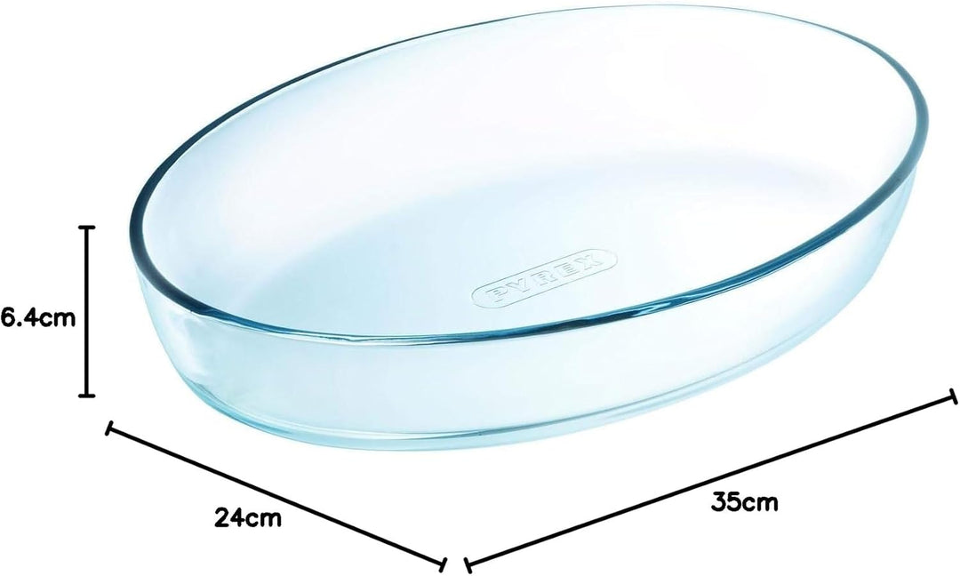 Pyrex Bräter OVALE TABLETT cm.35X24, Glas, Multicolor, 35 x 24 cm, 35 x 24 cm