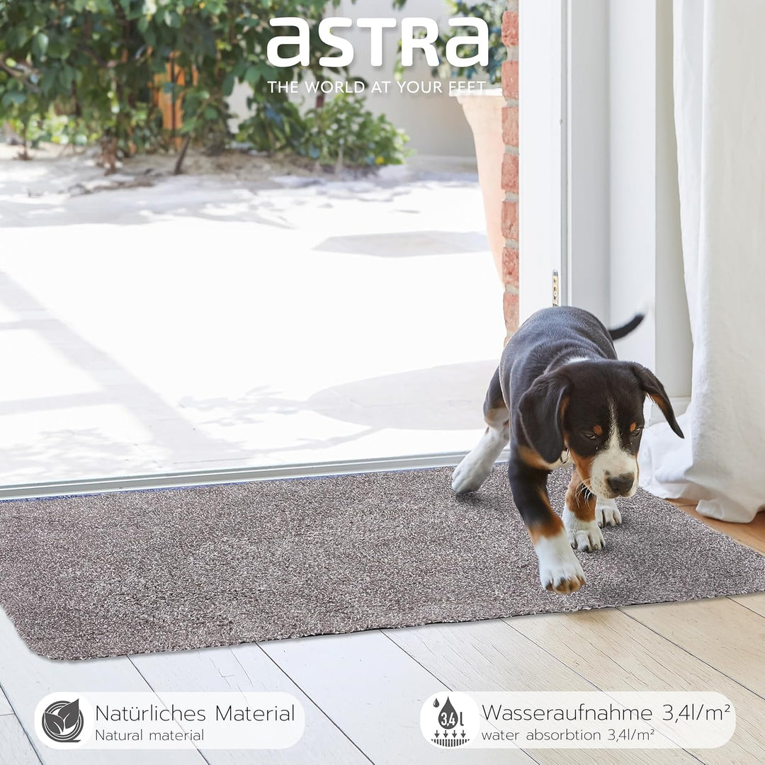 Astra rutschfeste Schmutzfangmatte innen waschbar - Grau ca. 80 cm (Rund) 80 cm (Rund) Grau, 80 cm (