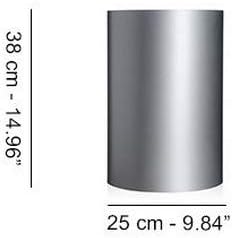Kartell Papierkorb, Plastik, Weiss, 25 x 25 x 38 cm Bianco, Bianco