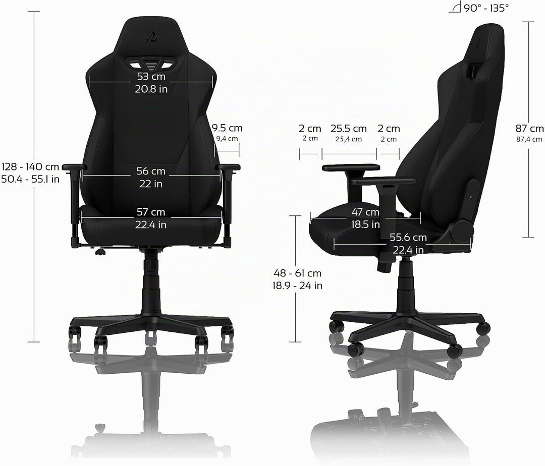 NITRO CONCEPTS S300 Gamingstuhl - Ergonomischer Bürostuhl Schreibtischstuhl Chefsessel Bürostuhl Pc