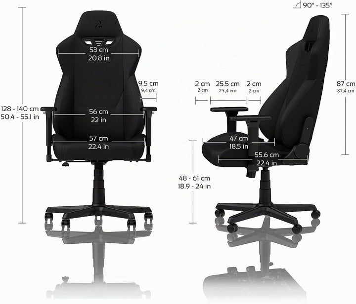 NITRO CONCEPTS S300 Gamingstuhl - Ergonomischer Bürostuhl Schreibtischstuhl Chefsessel Bürostuhl Pc