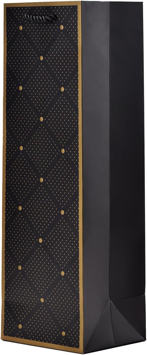 10 Flaschentüten Geschenktüten für Weingeschenke wie Wein Prosecco und Champagner Dunkelblau Gold, D
