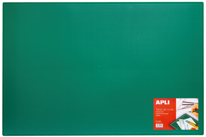 APLI 013563 Schneidematte PVC, 900 mm x 600 mm x 2 mm, grün 900mm x 600mm x 2mm Grün, 900mm x 600mm