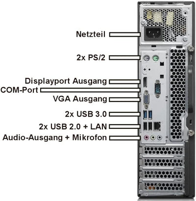 Lenovo - Schneller PC mit Intel Core i7 4790 - Desktop Computer + Silent Rechner für Büro & Home Off