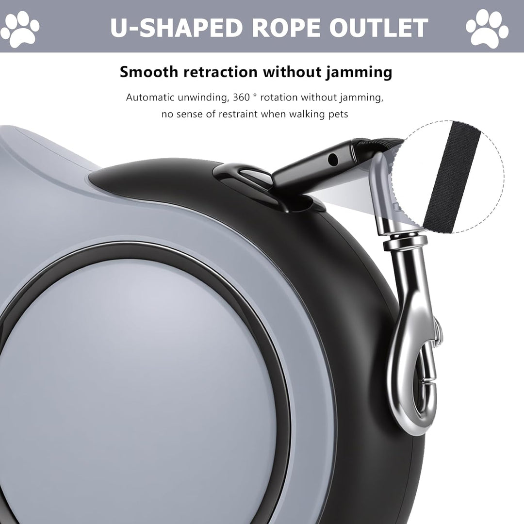 Flexi Leine 8m für Grosse Hunde bis 50kg, Hundeleine Flexi mit Einhand-Bremssystem, Rollleine für Hu