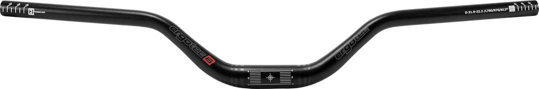Wilhelm Humpert ergotec Ergo Tec Lenker Riser Bar 70 780 31, 8 Sandbl. Alu 31,8, Schwarz, Einheitsgr