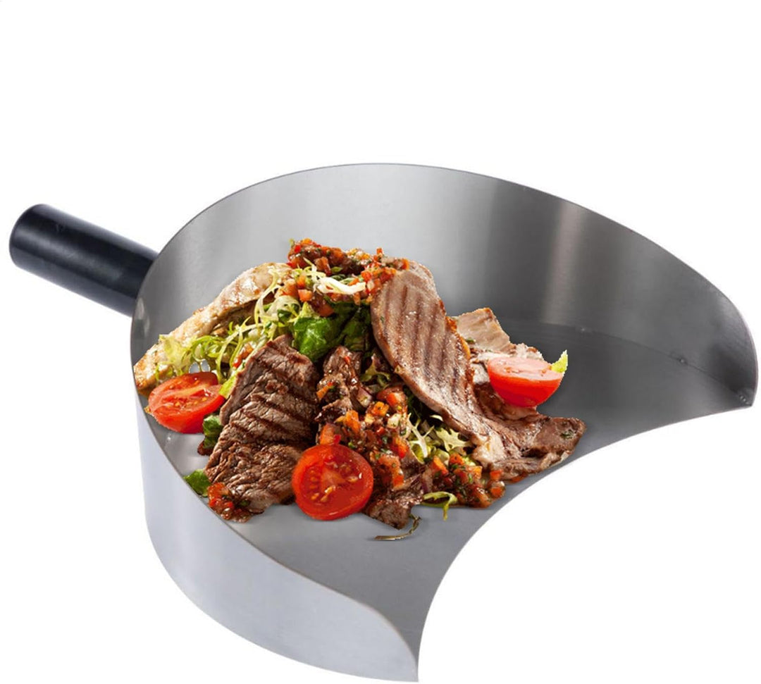 Fleischfängerpfanne, Edelstahl -Grillschaufel, Rotisserie -Tropfpfanne, Handheld Rotisserie -Fängerp