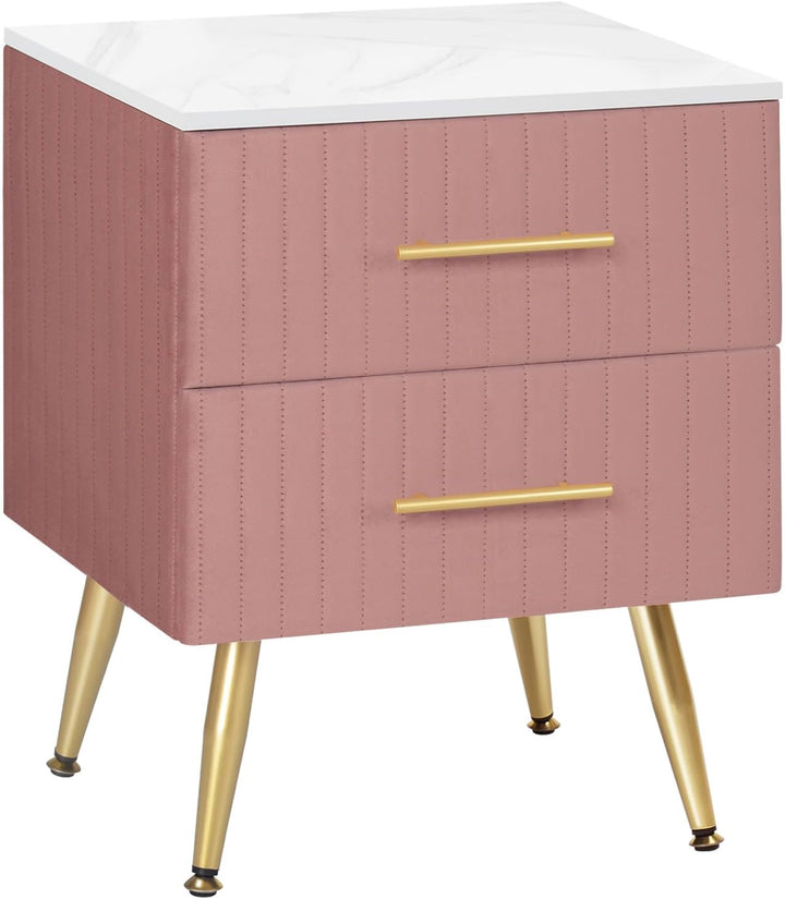 WOLTU Nachttisch Sofatisch Nachtkommode Nachtschrank mit 2 Schubladen für Schlafzimmer Wohnzimmer au