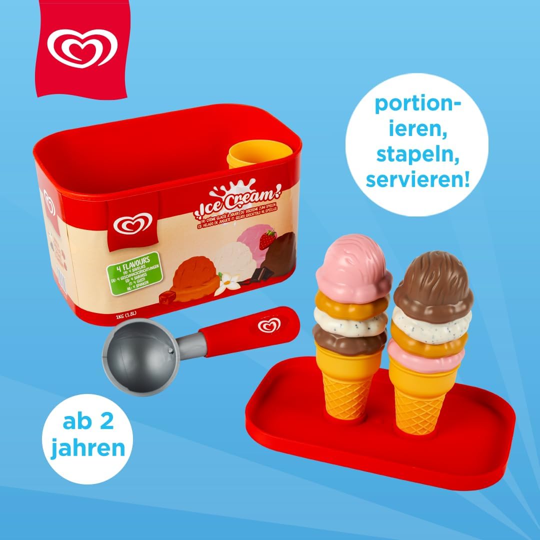 Authentisches Langnese Eisportionierer-Spielset von Casdon | Portionierer- und Servierspielzeug für