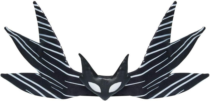 NUWIND Jack Skellington Herren Halloween Cosplay Kostüm Gestreifter Anzug mit Hose Fledermaus Fliege