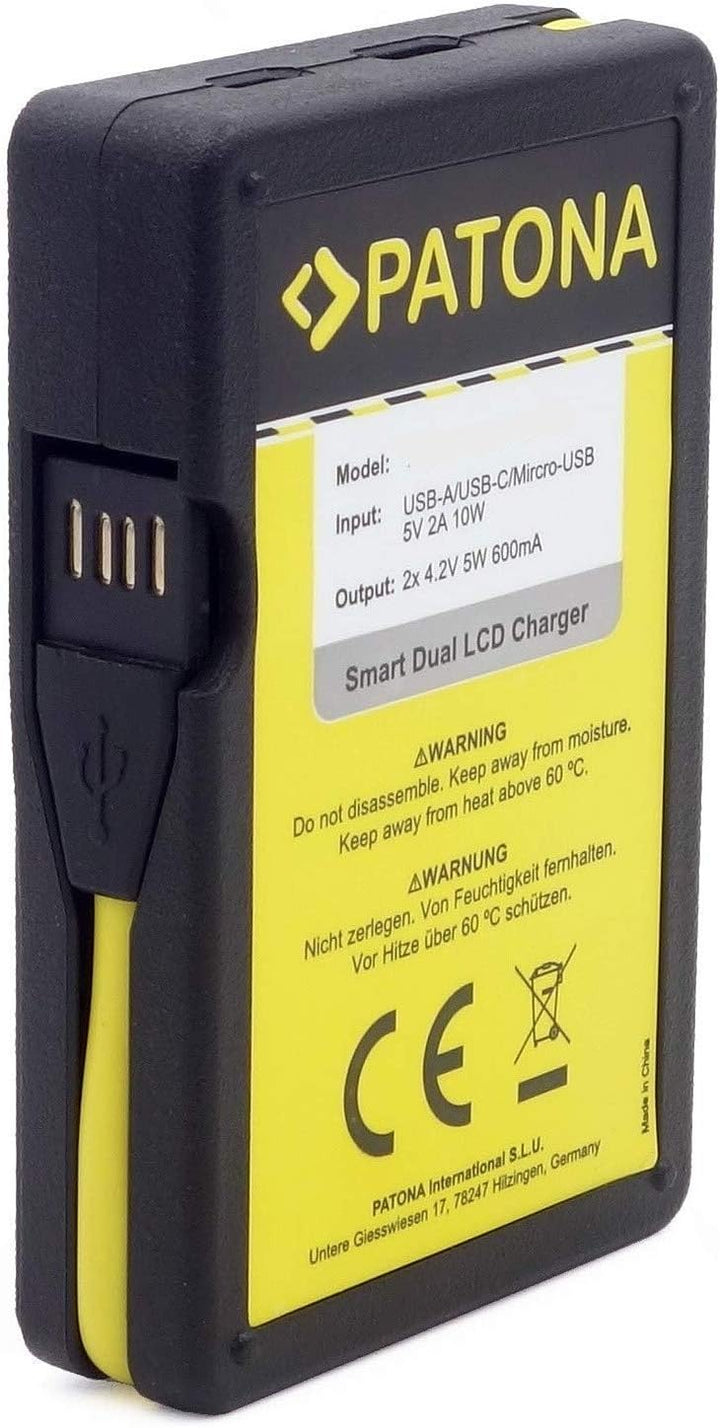 PATONA LP-E12 Akku Pack mit Ladegerät 141652 (voll Integriertes USB Kabel) - Kompatibel mit Canon EO