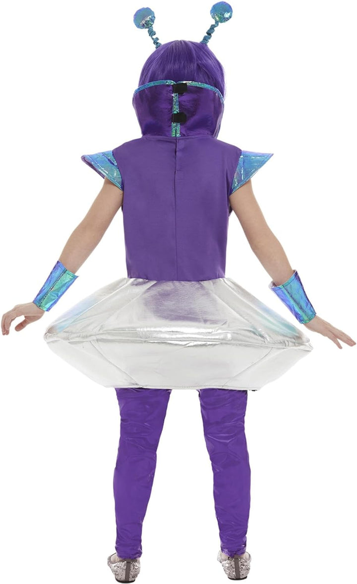 Alien Girl Costume, Silver (L) L-10-12 Jahre Silber, L-10-12 Jahre Silber