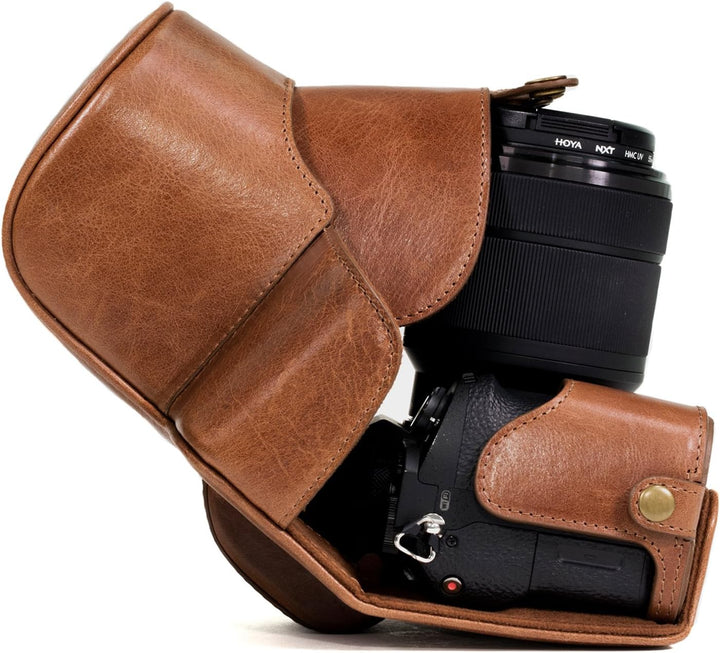 MegaGear Sony Alpha A7S II, A7R II, A7 II (28-70mm) Ever Ready Echtleder Kamera-Case mit Trageriemen