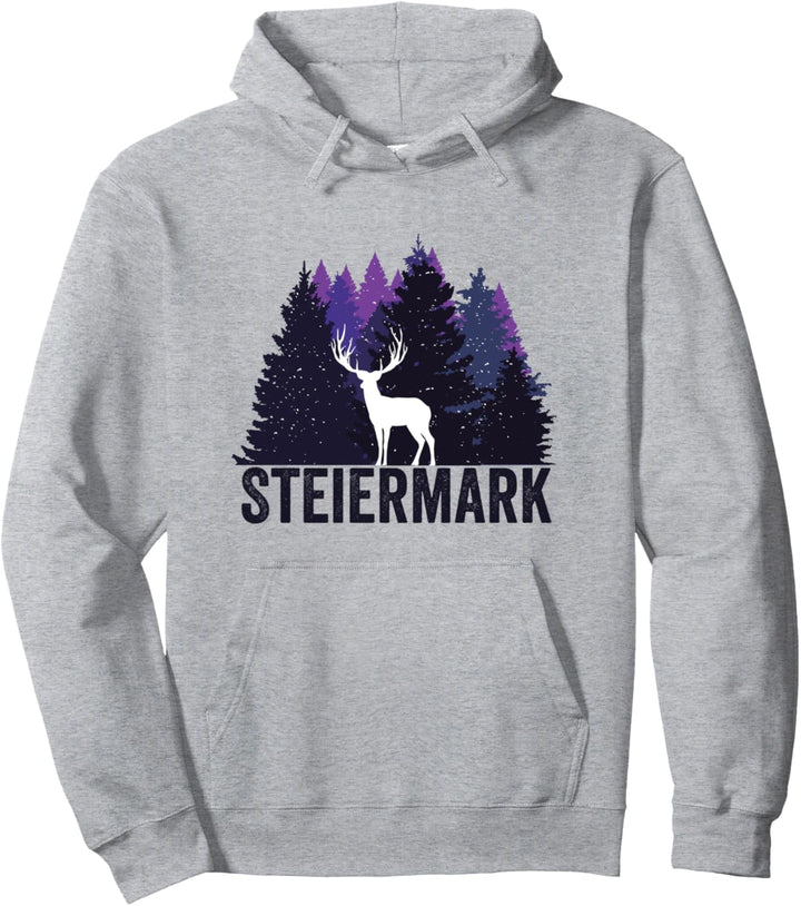 Steirisches Wander Design - Hirsch Im Wald - Steiermark Pullover Hoodie