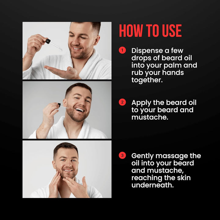 The Shave Factory Beard and Mustache Care Oil - Bart- und Schnurrbart-Pflegeöl mit Sandelholz – die