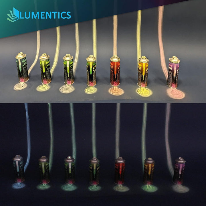 LUMENTICS Leuchtspray Gelb-Grün - Sprayfarbe mit Nachleuchteffekt - Leuchtet im Dunkeln - Made in Ge
