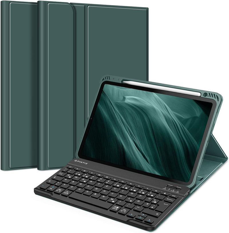 Fintie Tastatur Hülle für iPad Air 5 2022 / iPad Air 4 2020 10.9 Zoll, Schutzhülle mit TPU Rückschal