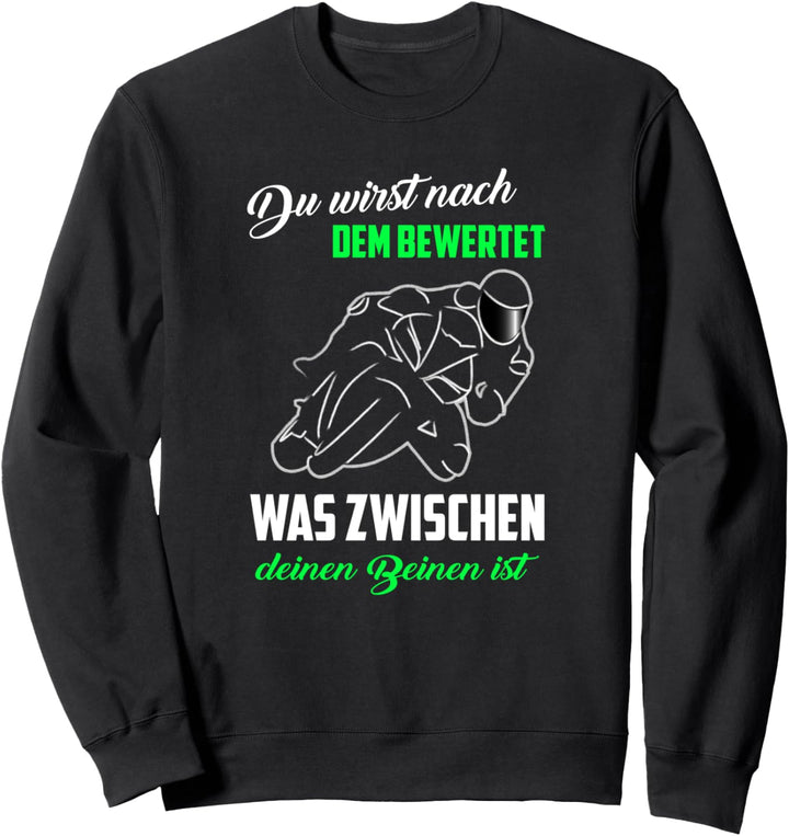 Lustiger Motorrad Spruch Schräglage Motorradfahrer Sweatshirt