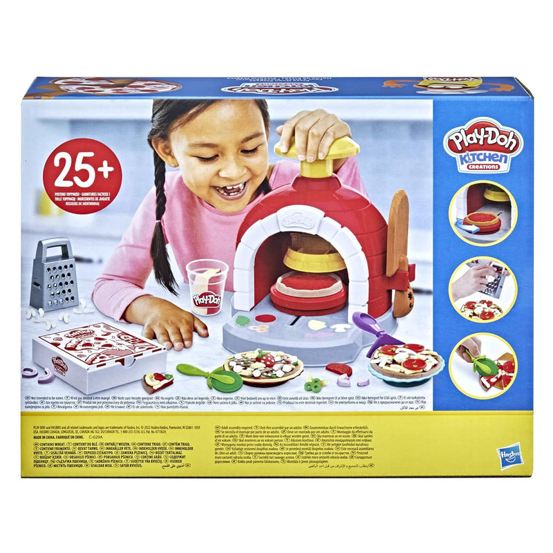 Play-Doh Kitchen Creations Pizzabäckerei Spielset mit 6 Dosen 8 Accessoires Pizzabäckerei Einzelbett