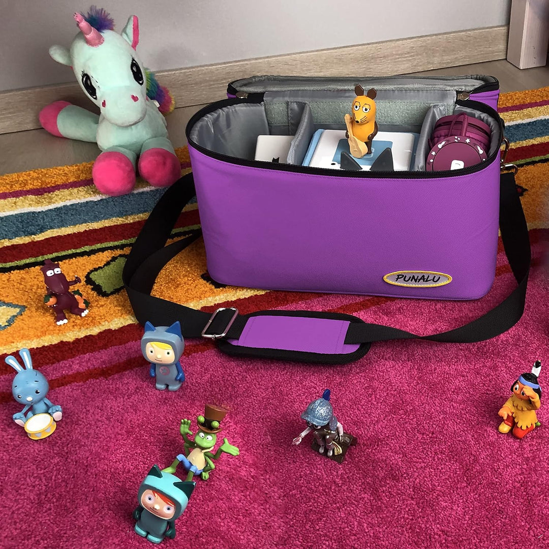 grosse Tasche für Toniebox, viel Platz für Tonie Hörfiguren, Toniebox Tasche (grün) Lila, Lila