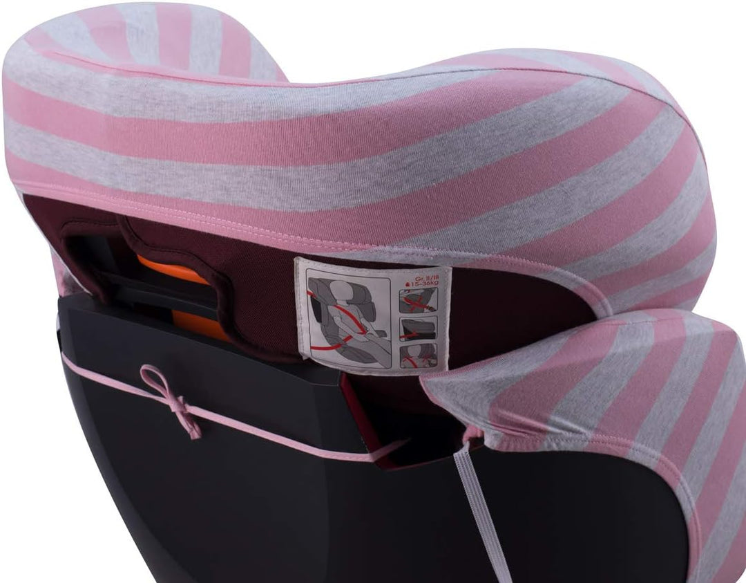 JYOKO KIDS Bezug für Autositz Kompatibel mit Cybex Solution Fix (Pink Island), Pink Island
