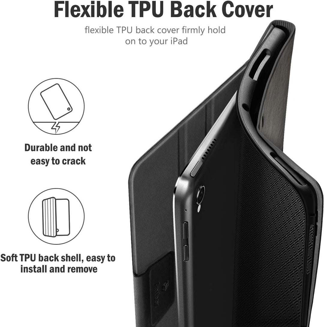 Antbox iPad 9.7 Zoll 2018/2017 Hülle mit Apple Pencil Halter Auto Schlaf/Wach Funktion PU Ledertasch